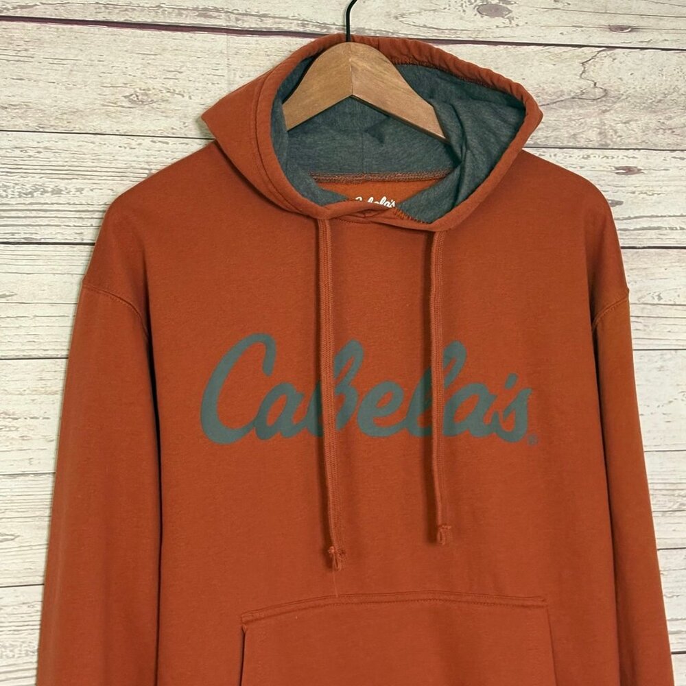 Cabela's Burnt Orange‎ Logo Hoodie Medium - Picture 3 of 6